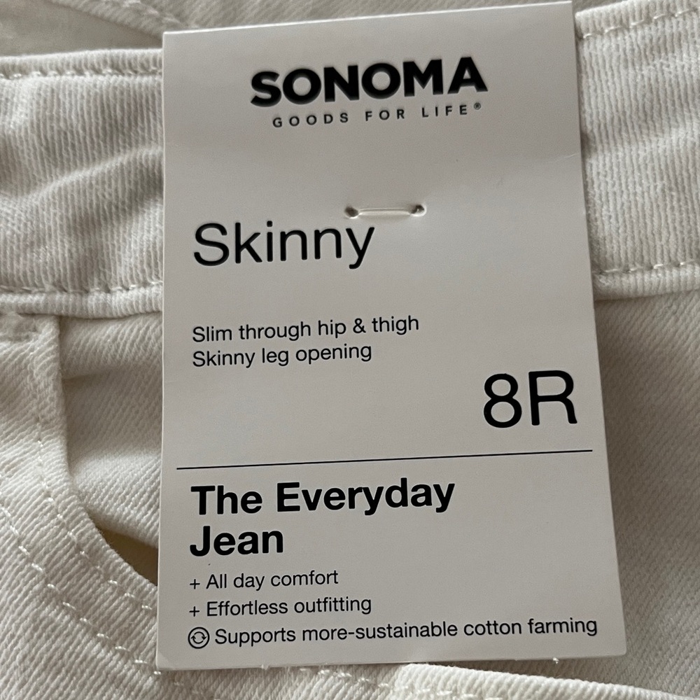 NWT SONOMA White Skinny Everyday Jeans